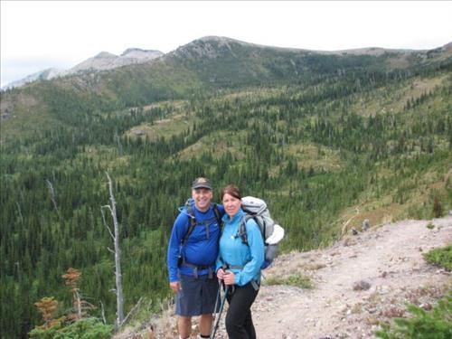 Jon and Veronique below the ridge we ascended