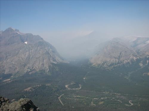 The smoky trail not taken up to Pitamakan Pass-Dawson Pass