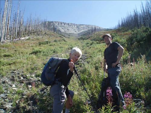 Inge, Jean-Michel on Vermilion Peak avalanche slope