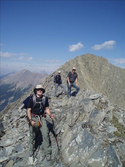 Larry, Jean-Michel, Inge on Vermilion Ridge