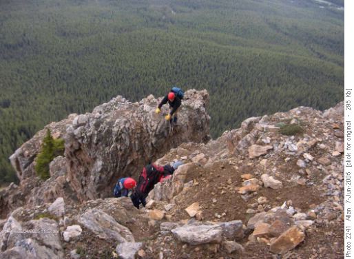 Ascent gully to Goat Plateau