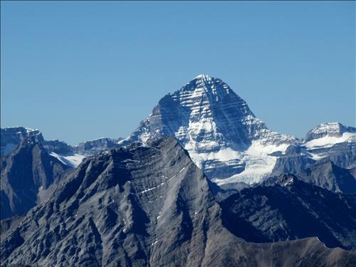 Great view of Assiniboine from the summit cairn Great view of Assiniboine from the summit cairn
