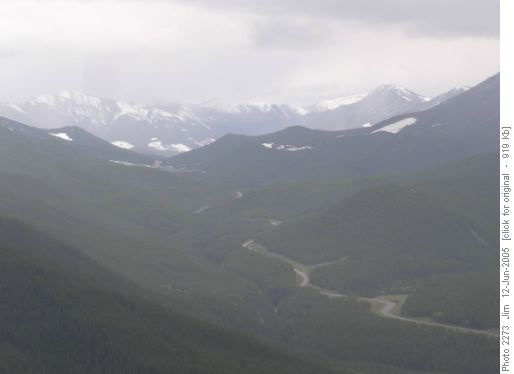 Looking south from Junction Hill to a wintry Highwood scene.