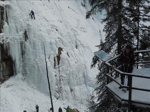 Ice Climbers by Upper Falls