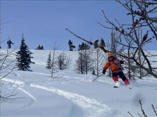 Sim for only the fourth time on AT skis