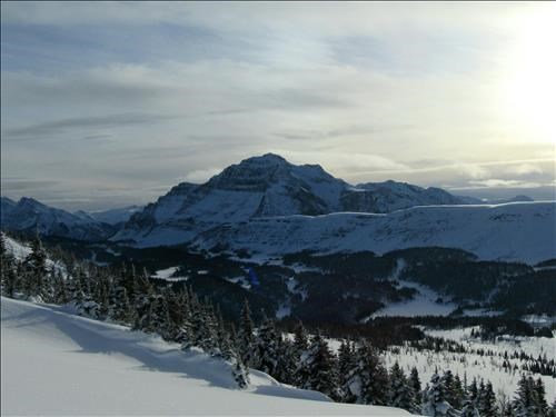 The Monarch and the Ramparts from the ridge North of Healy Pass