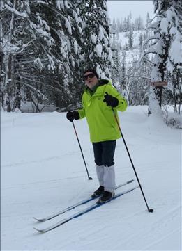 Ivan at Blackjack Track set trails, Rossland BC