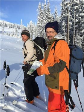 Plewman Trail - Chip and John planning the route