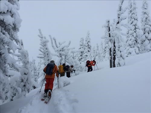 Up-Up with Christine on front, Plewman Trail