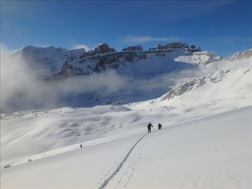 Blue sky over Dolomite
