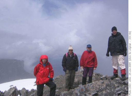 Summit party on Middle Sister