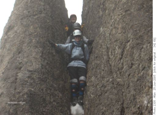 Descending North peak Mt Edith