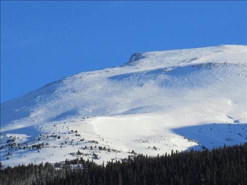 We skied the lower ridge and glades of the West slopes of Cirque Peak