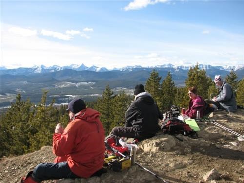 Lunch with a view on McClean Hill summit
