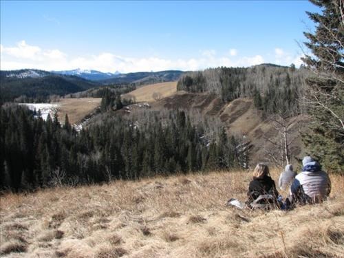 Lunch above the Sheep River Gorge