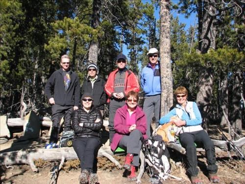 Doug, Moe, Bruce, Ron, Teresa, Barb, Jennifer at Baruch's Corner