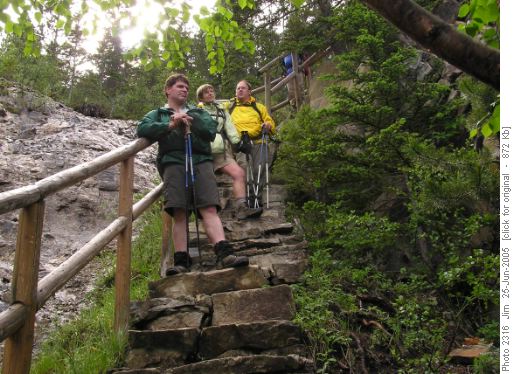 Lawrence Grassi's famous stonework steps.