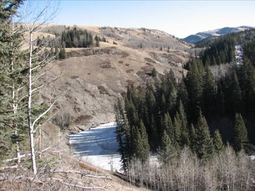 The Sheep River at the confluence of Long Prairie Creek