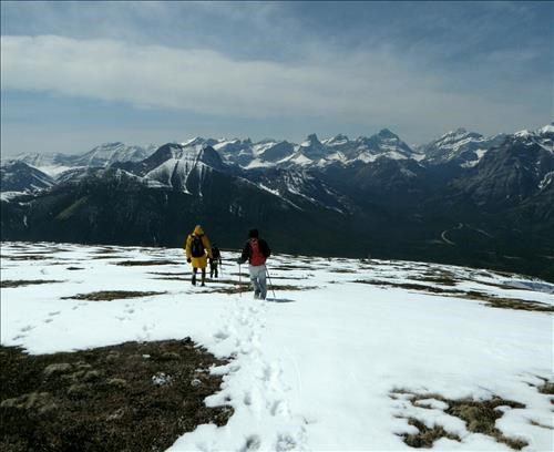 Chip, Francisco and Shirley on the way down.