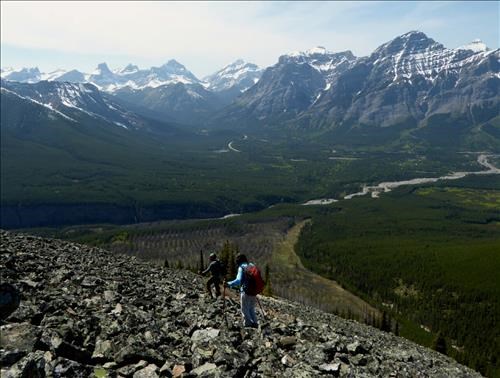 A dry talus slope. You can see the burn section in the foreground below.