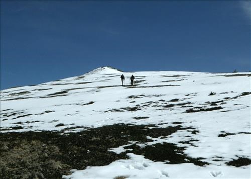 The summit bump ahead.