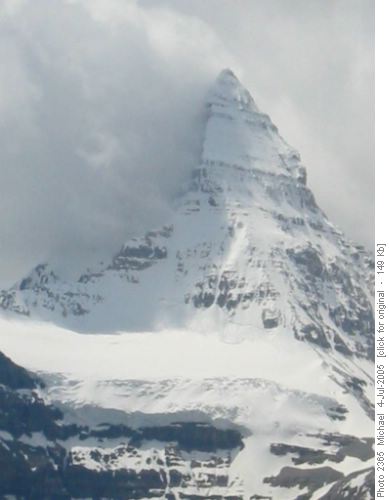 Mount Assiniboine with its own cloud