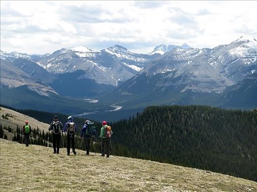 On the way down from the north summit 