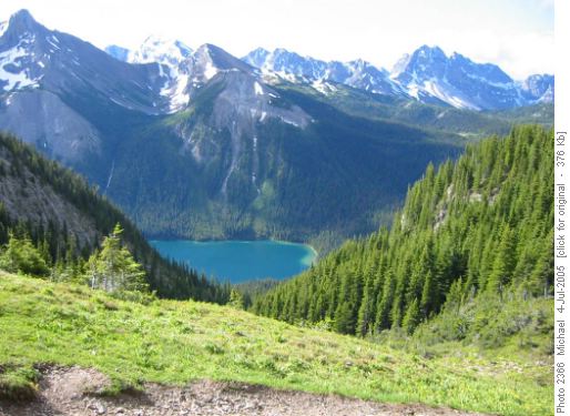 Wonder Pass overlooking Marvel Lake