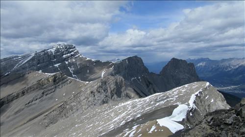 The Three Sisters from the summit of Rimwall