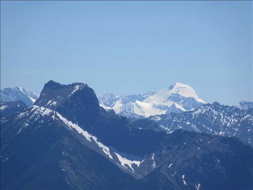 The Wedge and Mount Joffre from the summit of South Twin Tower