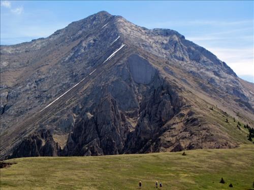 North end of Old Baldy ridge showing asent route up "Old Baldy" mountain