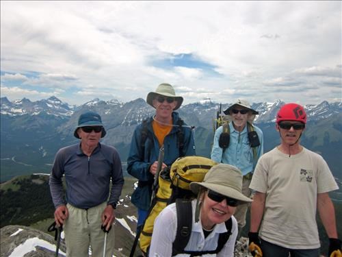{1456 Cli Pot}, {1889 Sco Mc}, {976 Jean Proc}, {256 arn wes} and {1154 Jac Buc} summit "Old Baldy" mountain