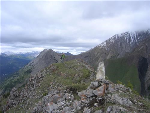 Leslie at end of ridge