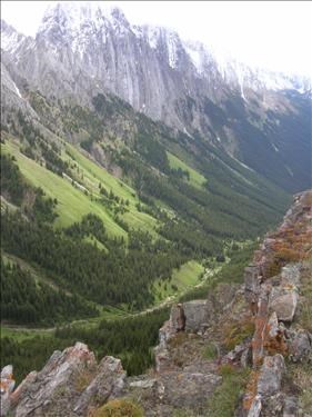 Valley east of ridge