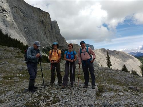 Group on West Wind Pass.