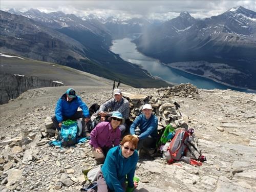 Enjoying lunch on Windtower.