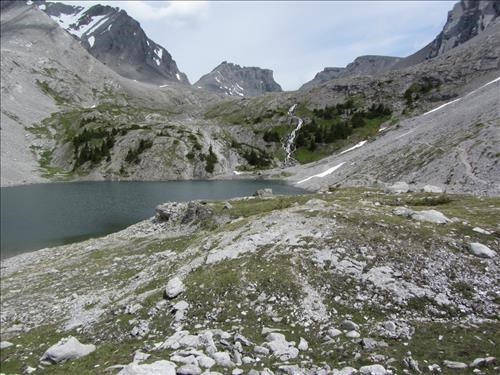 Lower Headwall Lake,The Fortress in distance