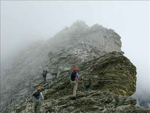 Ascending into the void on the East Ridge