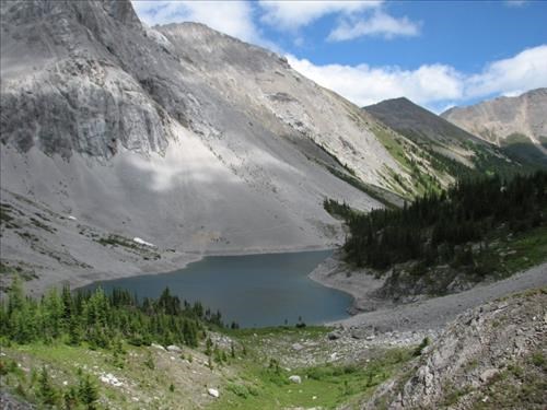 Looking back at the First Galatea Lake