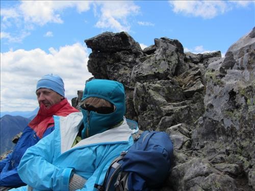 Chilly on the peak of Lipsett: {1700 Ross Wilson} and guess who?