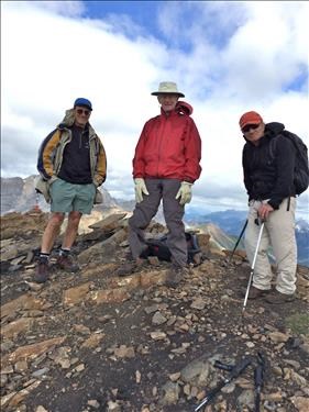 Tony, Doug and Clifton at the north summit of Highwood Ridge