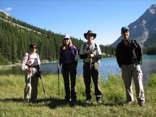 Elizabeth, Phyllis, Bruce, Tony at Elbow Lake Elizabeth, Phyllis, Bruce, Tony at Elbow Lake