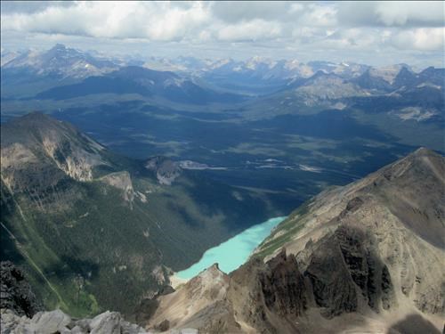 Lake Louise from the summit of Aberdeen