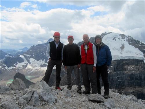 On the summit of Mount Aberdeen