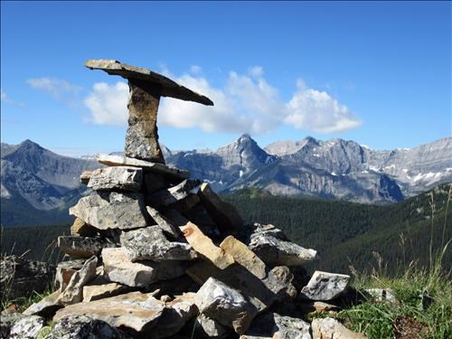 Looking West from the summit cairn