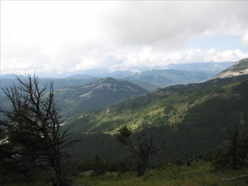 View to Mount Mann and the west from our lunch peak
