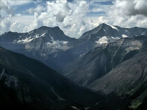 Mammoth Peak (left), and Tumbling Peak.