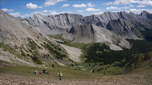 Enjoying the views during lunch time from the ridge