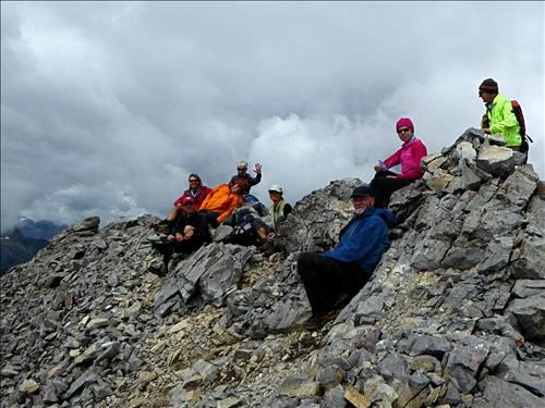 Enjoying the views on the summit of Smutwood peak