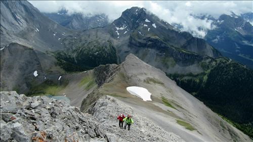 The Christines on the upper section of the ridge